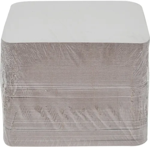 2 1/4  lb Flat Paper Lids - Oblong - Image 2