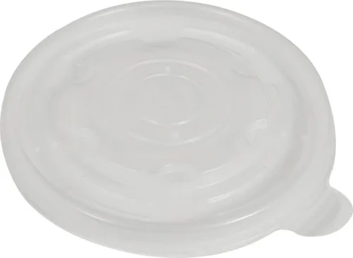 10 oz Plastic Lids for Paper Soup Container  - White