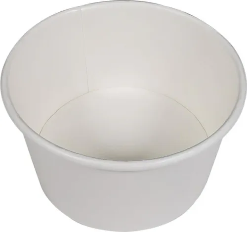 10 oz Plastic Lids for Paper Soup Container  - White - Image 2