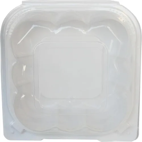 PP-661C-VH- PP Hinged Cont. - 6x6x3" - Clear - Image 2