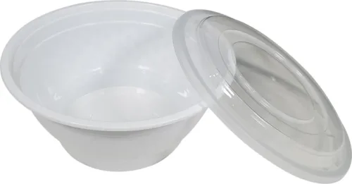 38oz Round Plastic Noodle Bowl - White - Combo