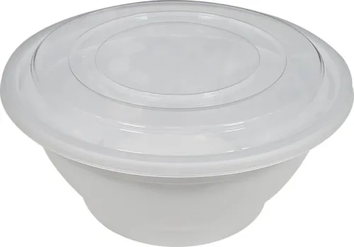 38oz Round Plastic Noodle Bowl - White - Combo - Image 2