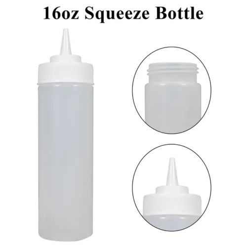 16oz Squeeze Bottle - Standard Clear